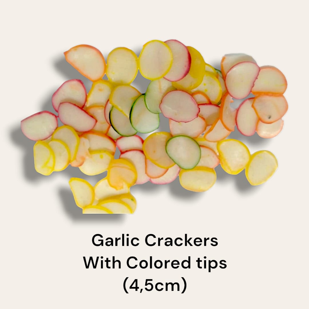 garlic crackers with colored tips (4,5cm)