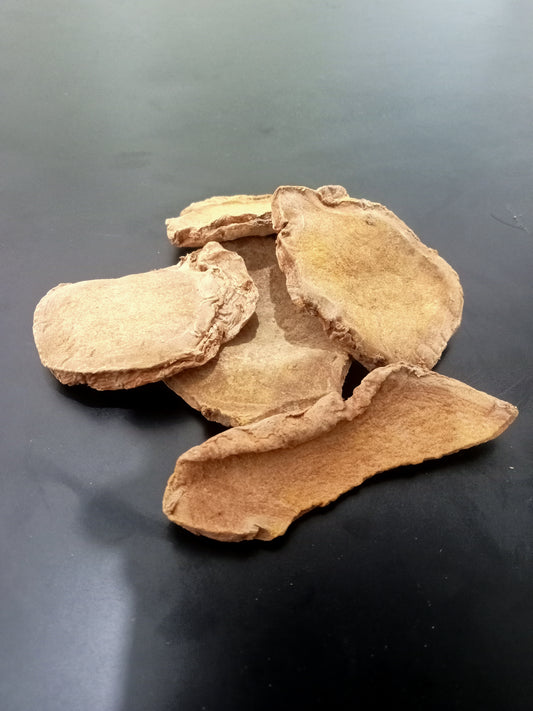 Slice dried curcuma