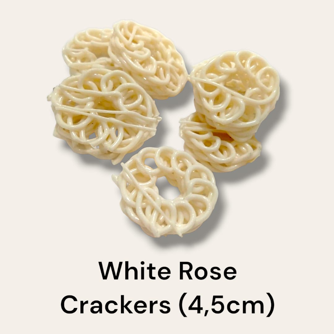 white rose crackers (4,5cm)