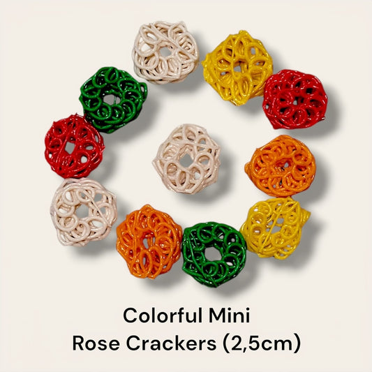 colorful mini rose crackers (2,5cm)