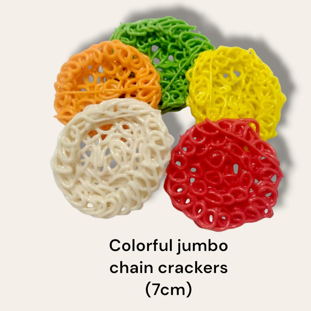 colorful jumbo chain crackrers (7cm)